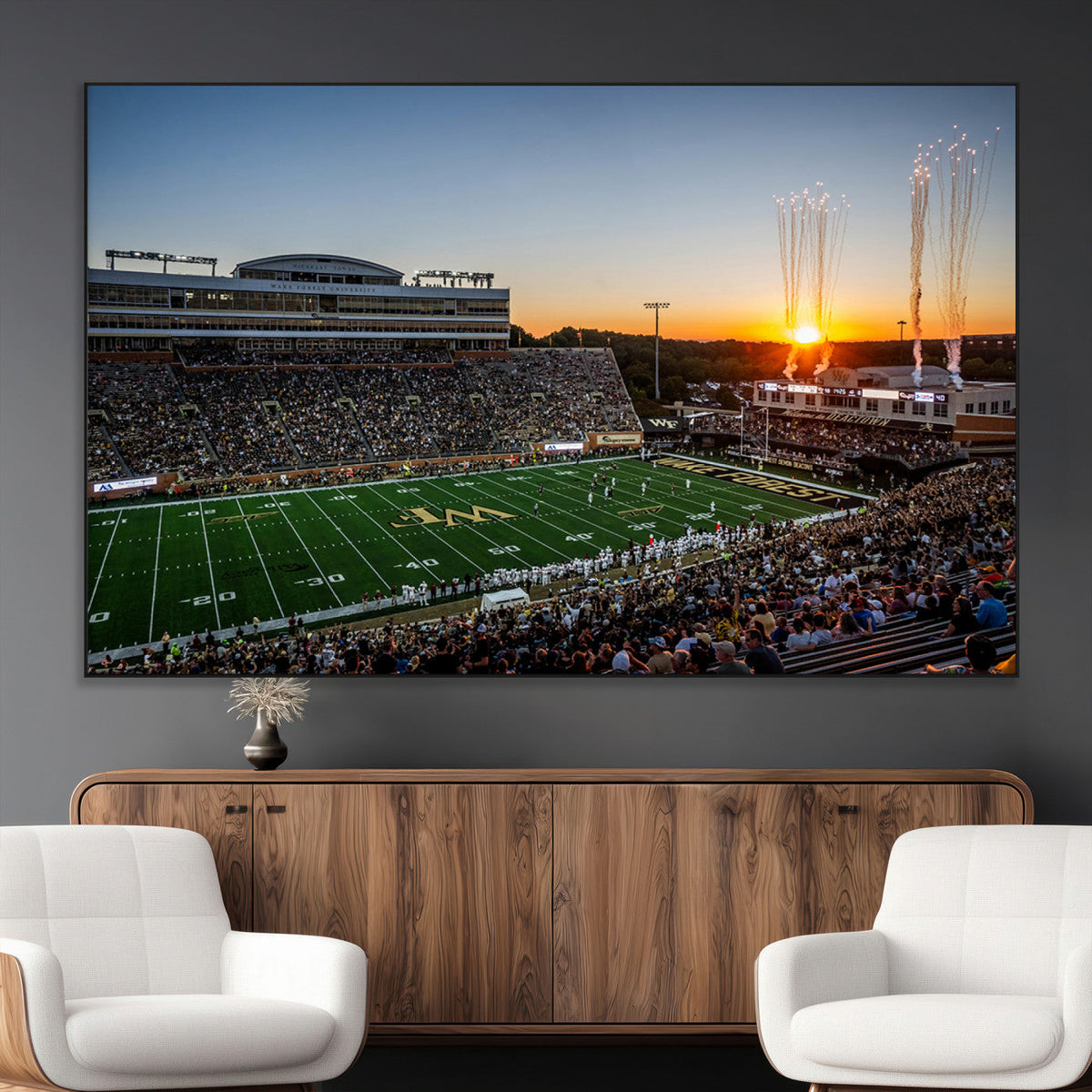 Demon Deacons Football Team Print Canvas- Winston-Salem