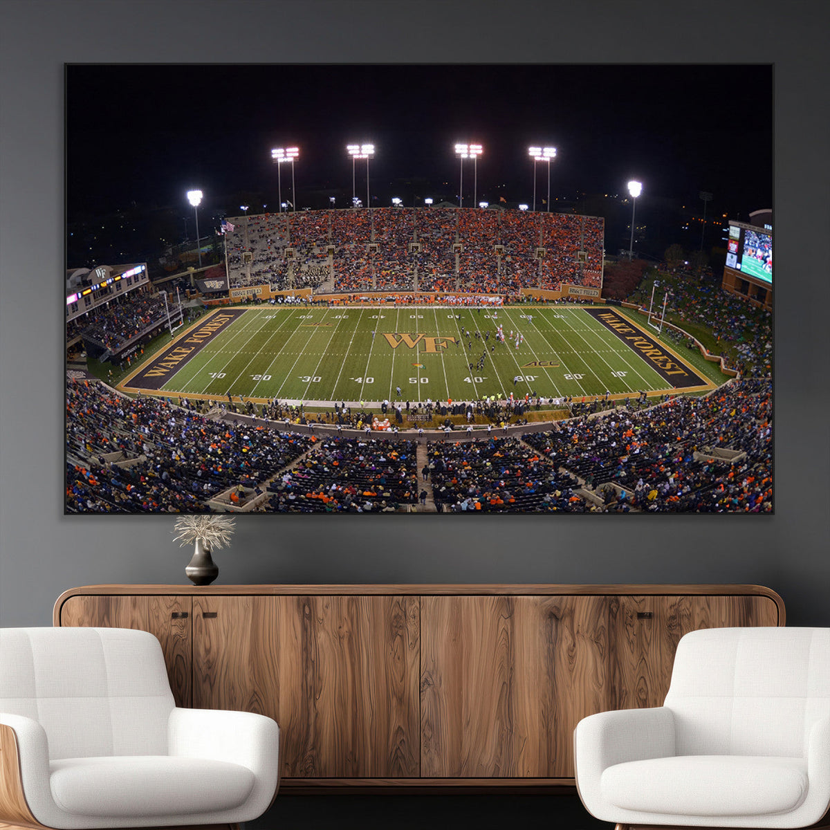 Demon Deacons Print Canvas, Football Team Print -