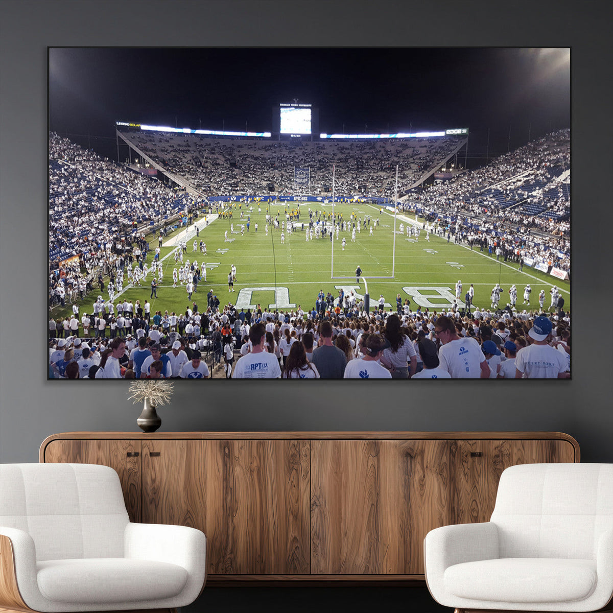 Brigham Young University Cougars Football Print Canvas -