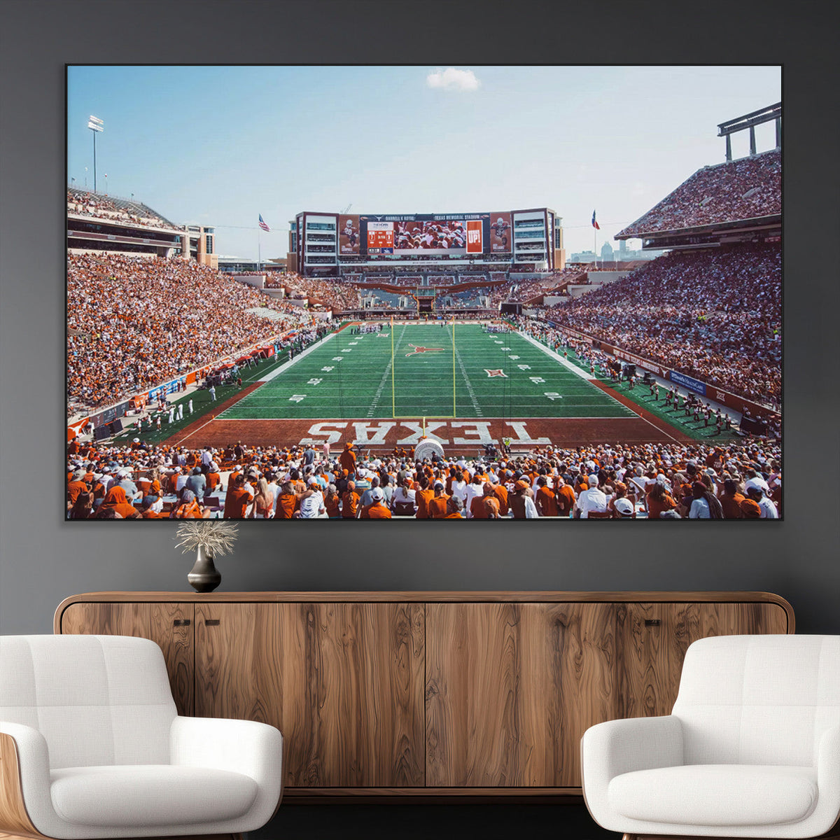 Framed Texas Memorial Stadium Canvas, University of Texas