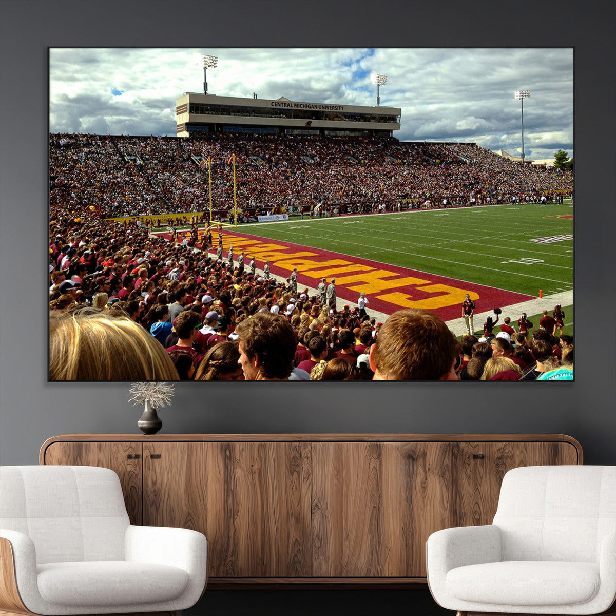 Central Michigan University Chippewas Football Team Print -
