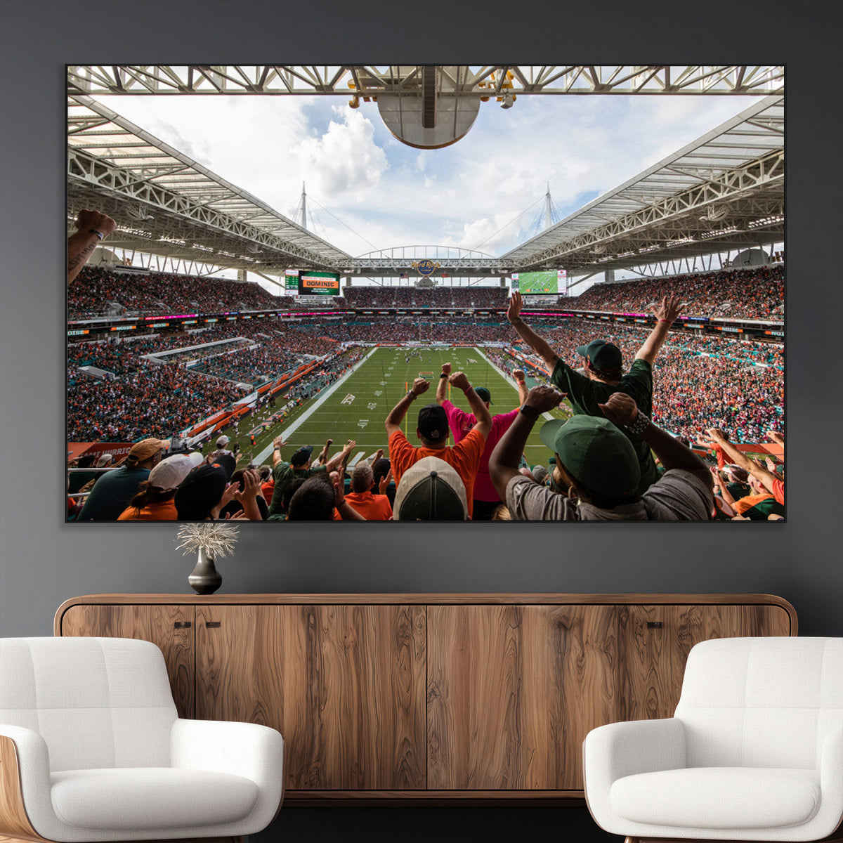 Miami Hurricanes Football Team Wall Art Print - Miami Hard