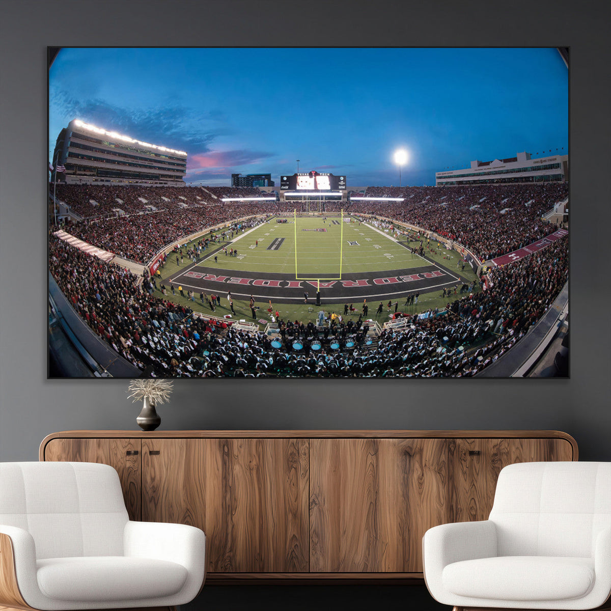 Texas Tech Red Raiders Canvas, Framed Football Team Print -