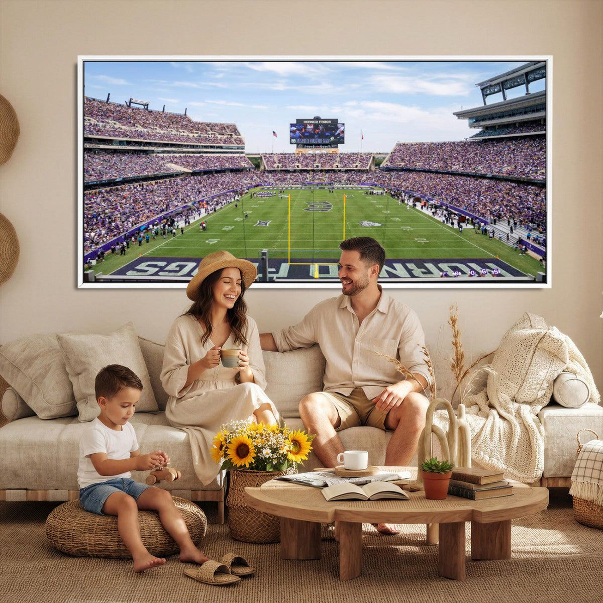 TCU Horned Frogs Football Team Print - Fort Worth Amon G.