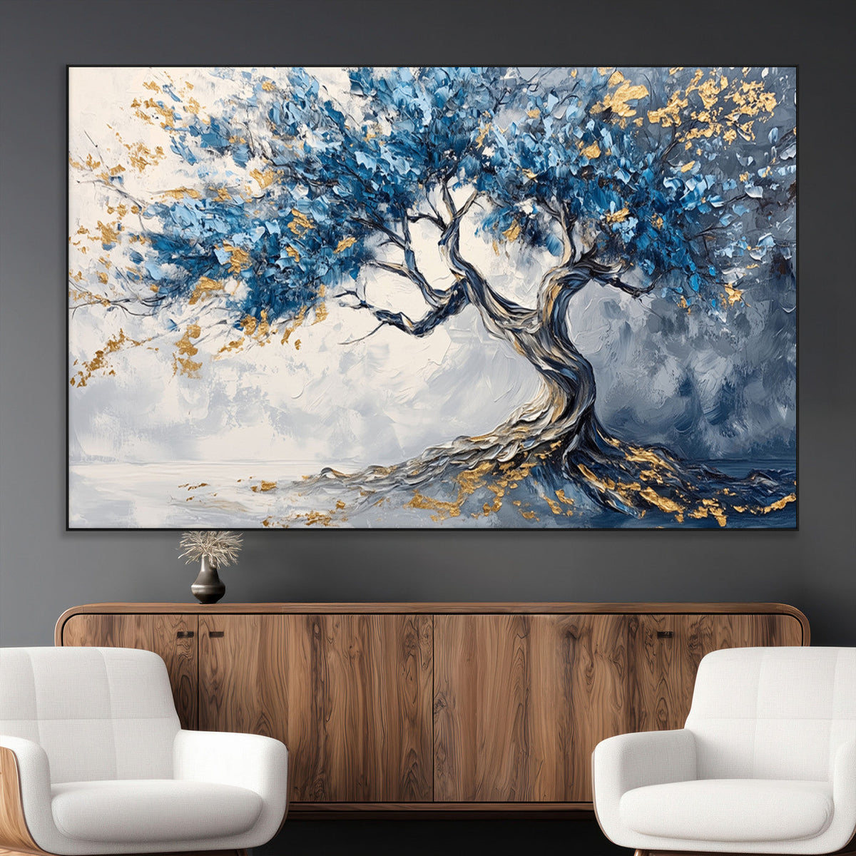 Abstract Tree Painting Canvas Wall Art | Tree of Life