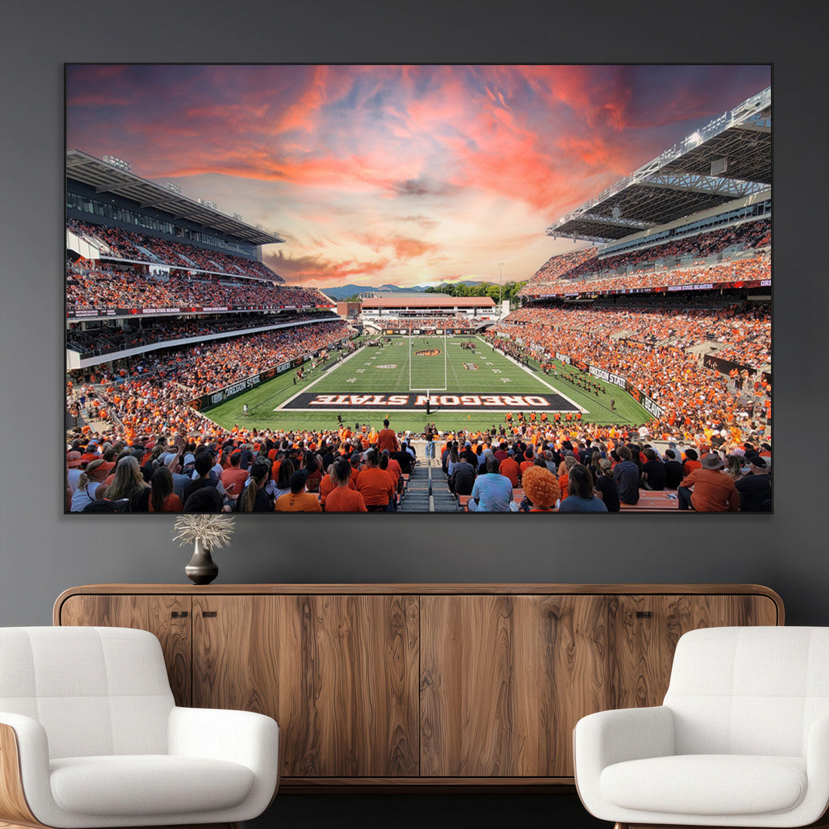 Oregon State Beavers Football Team Print - Corvallis Reser