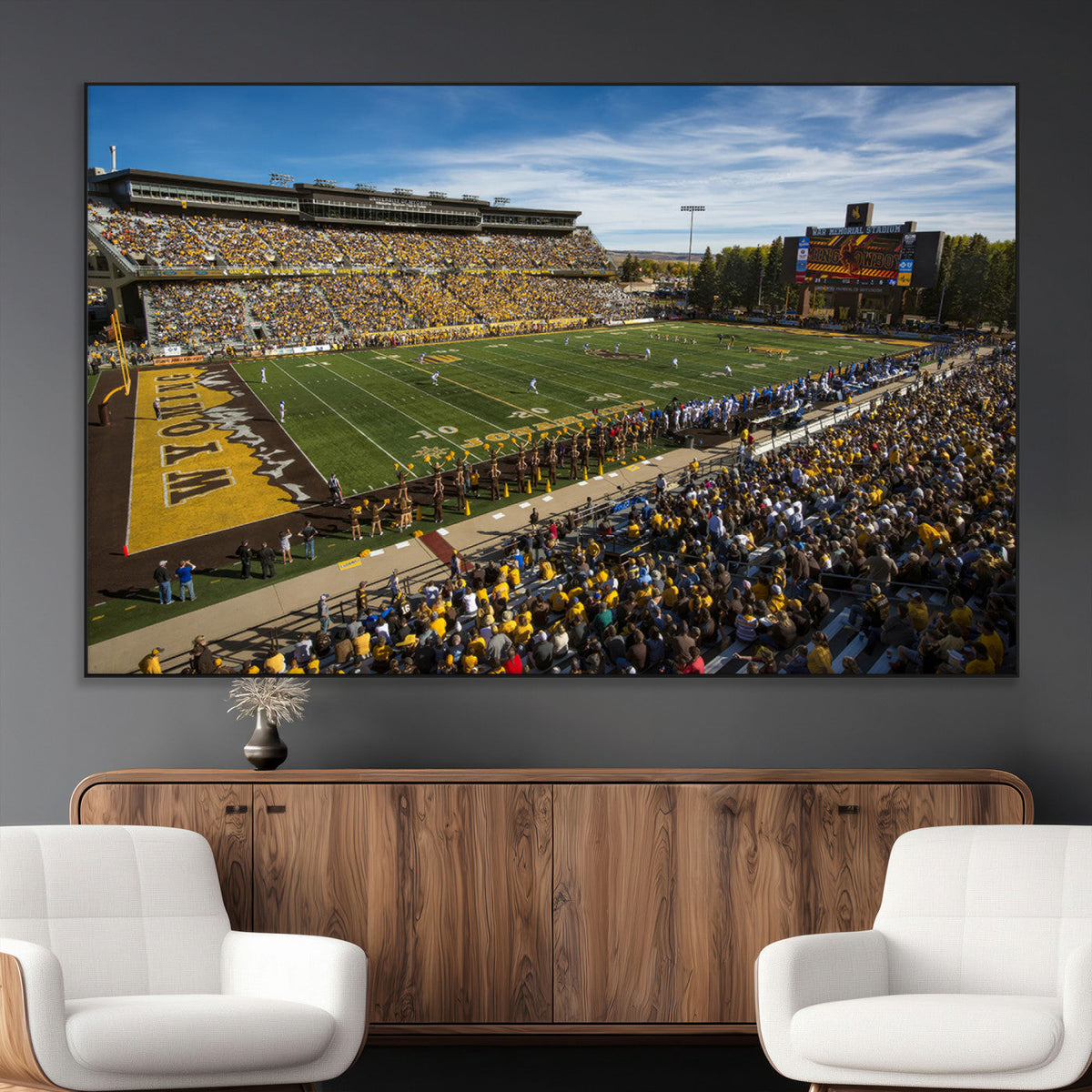 University of Wyoming Cowboys Football Team Print - Laramie