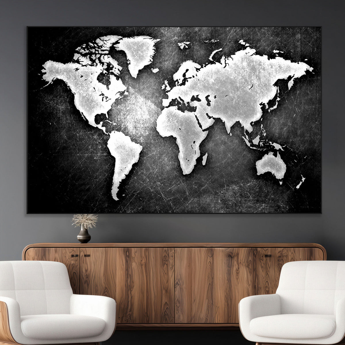 World Map Wall Art Canvas Print – Framed Wall Art for