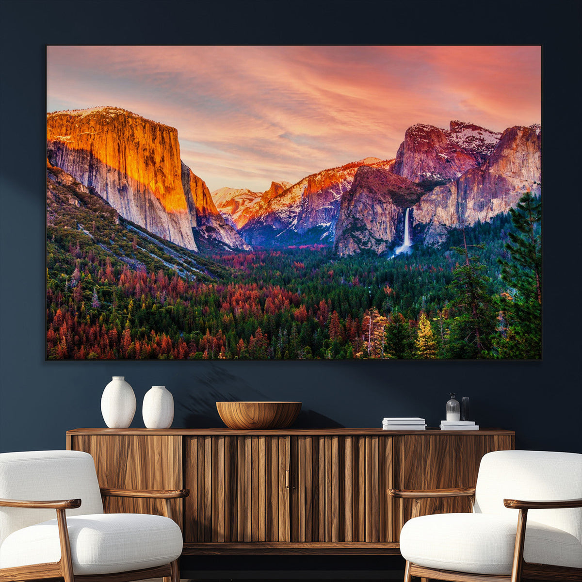 Yosemite Nal Park Wall Art Landscape Canvas Print El Capitan