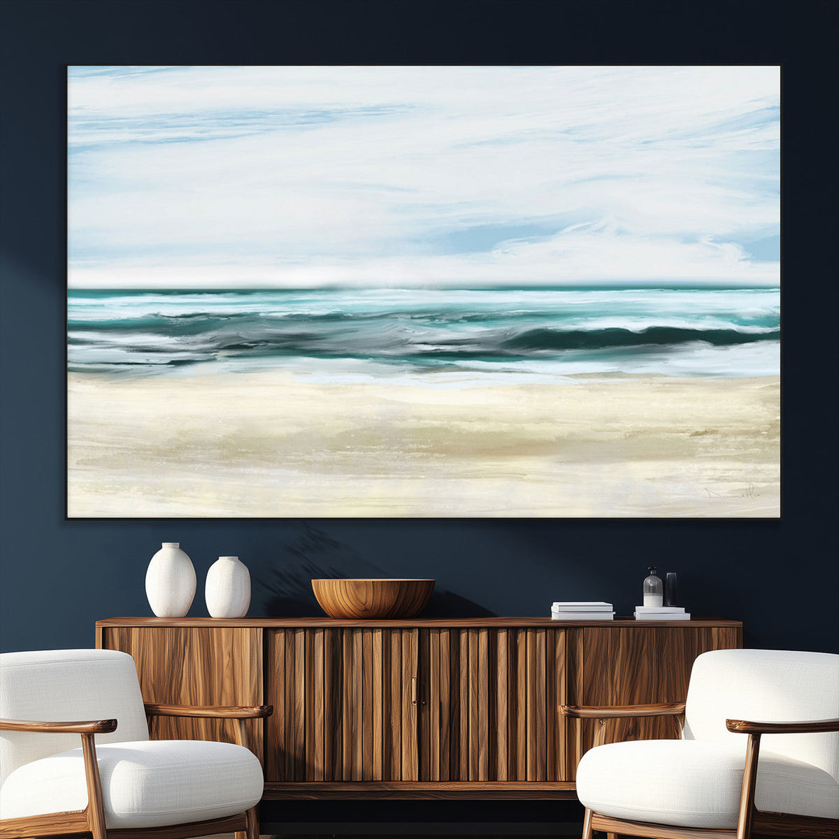 Ocean Abstract Wall Art Canvas Print