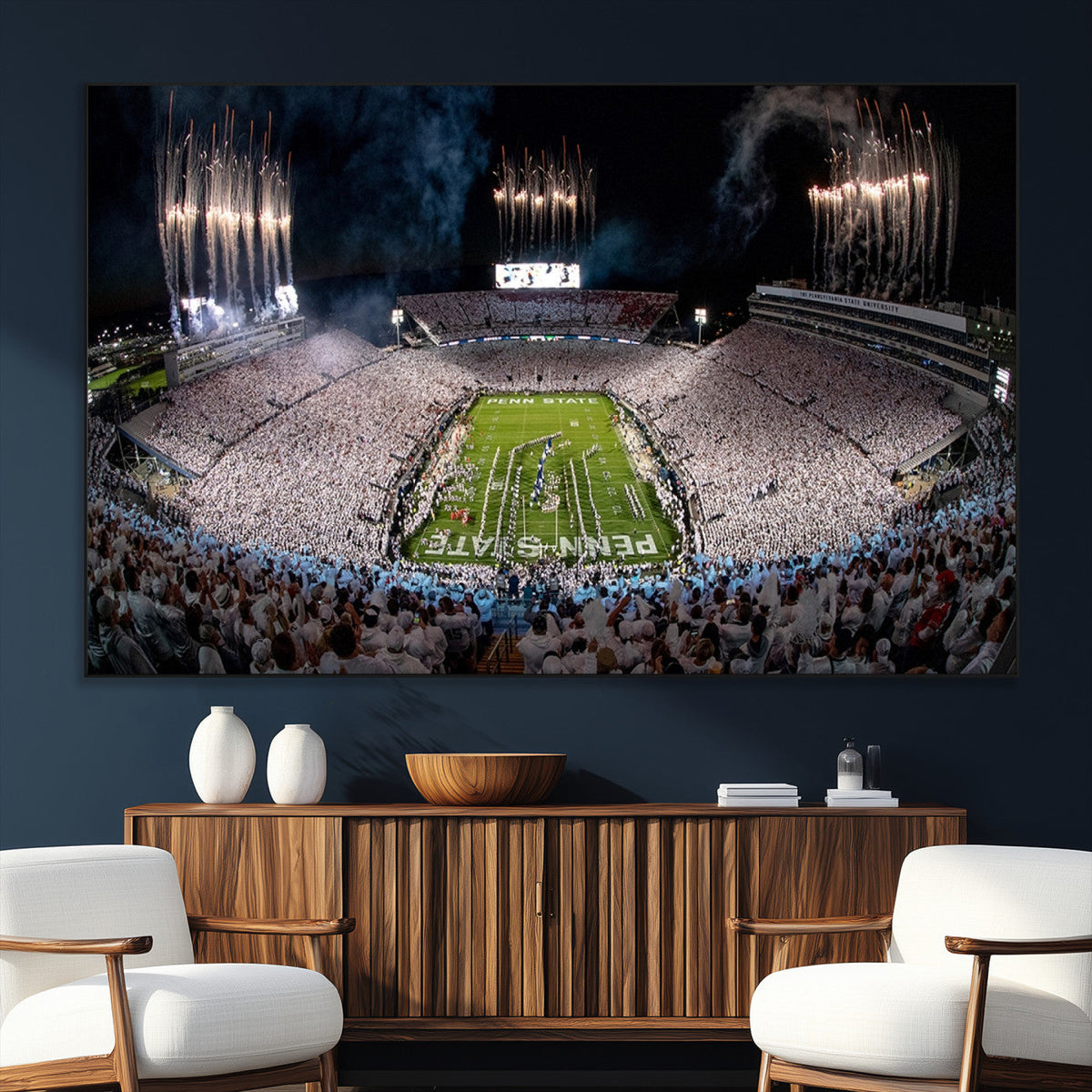 Penn Stadium Football Wall Art Canvas Print, Pennsylvania