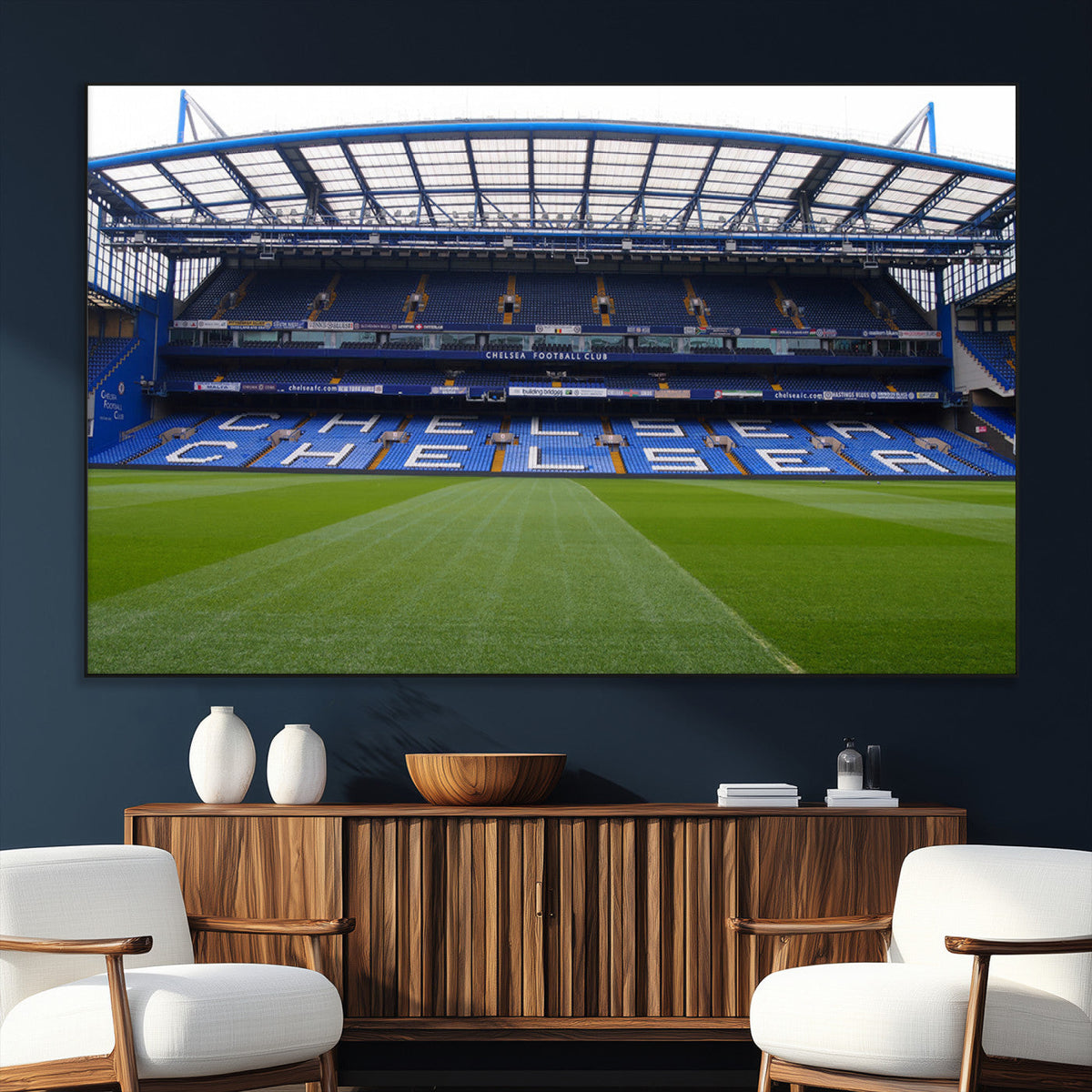 Chelsea FC Soccer Team Print - Stamford Bridge Stadium Wall