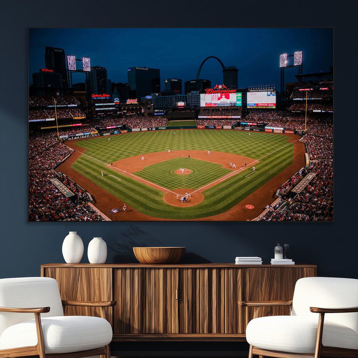 St. Louis Cardinals Baseball Team Print - Busch Stadium Wall