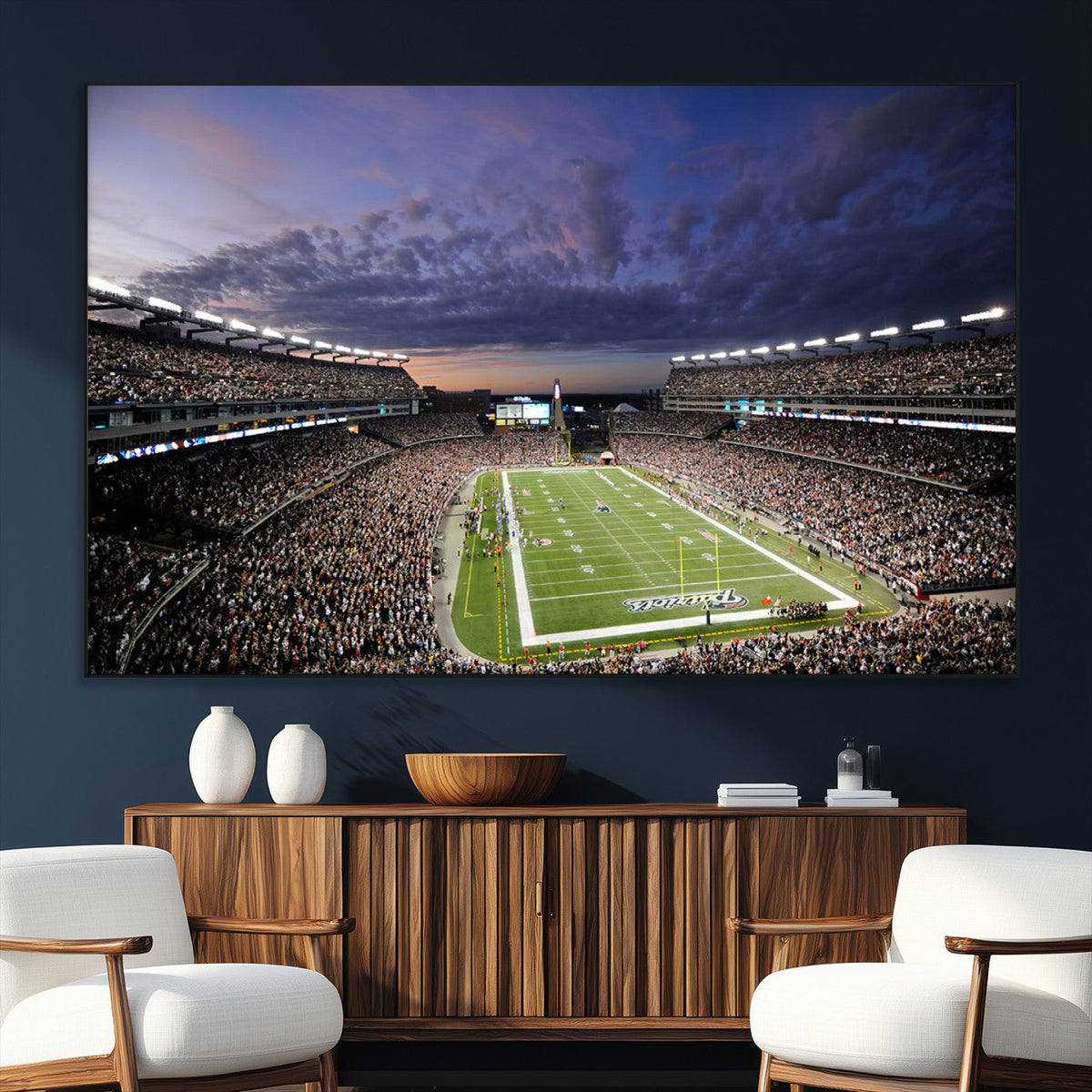 New England Patriots Football Team Print - Foxborough