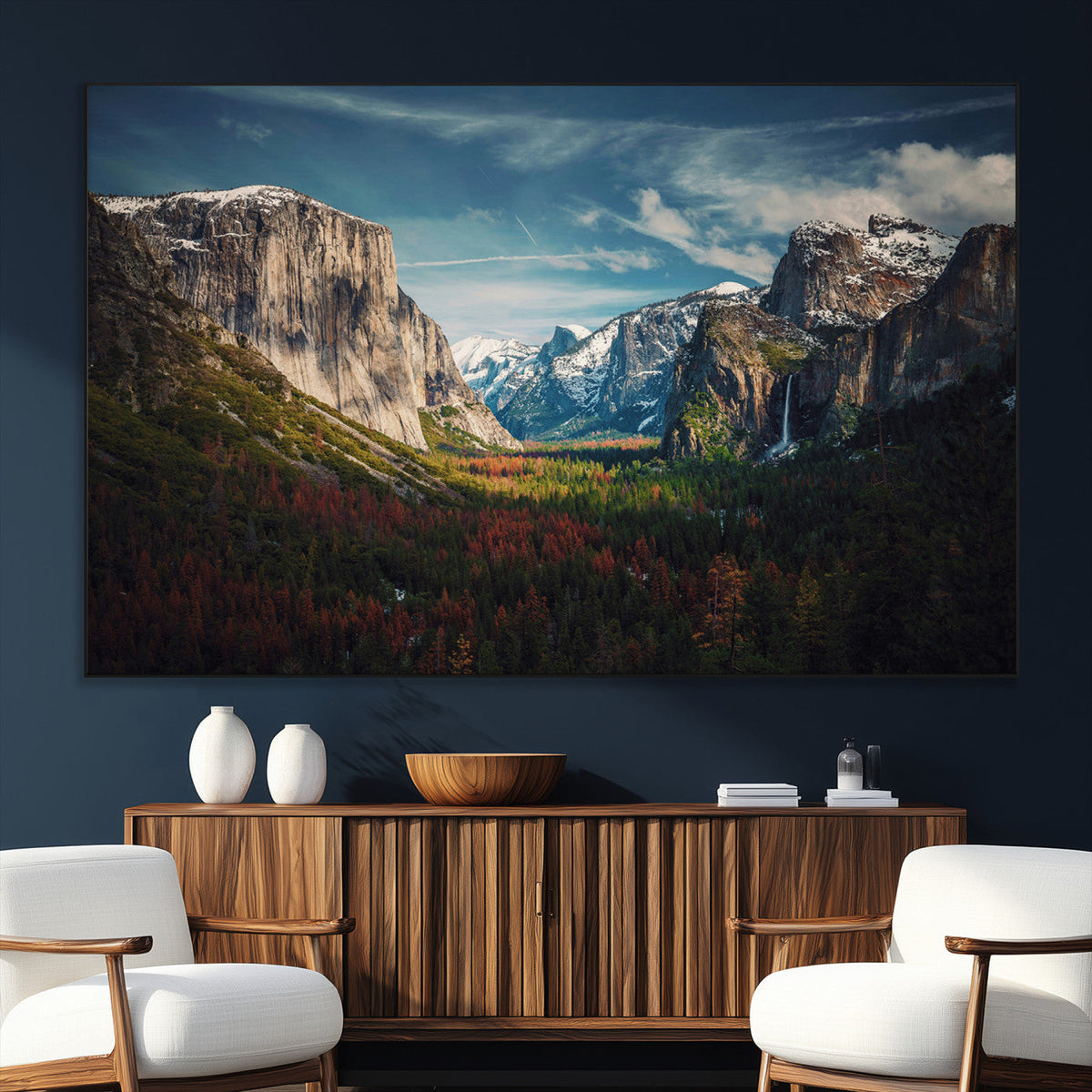 Yosemite National Wall Art Canvas Print – Framed Mountain