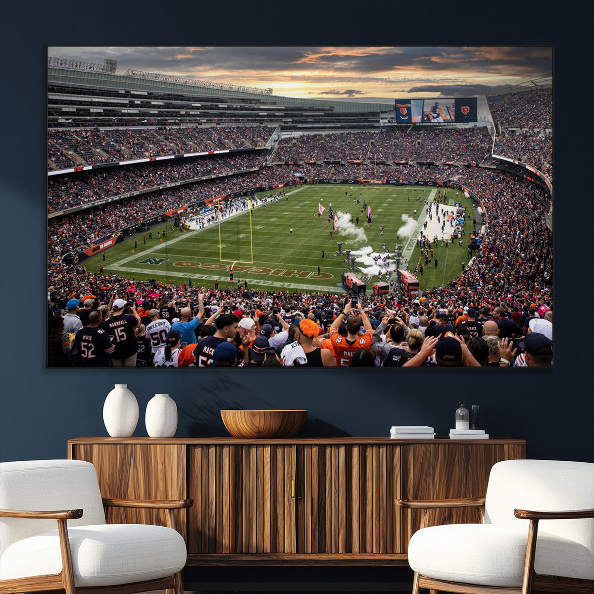 Chicago Bears Soldiers Field Wall Art Canvas Print – Framed