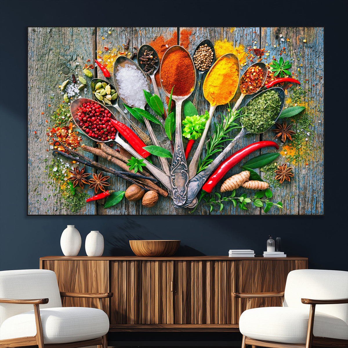 Spoonful of Spices Cooking Wall Art Canvas Print - Vibrant