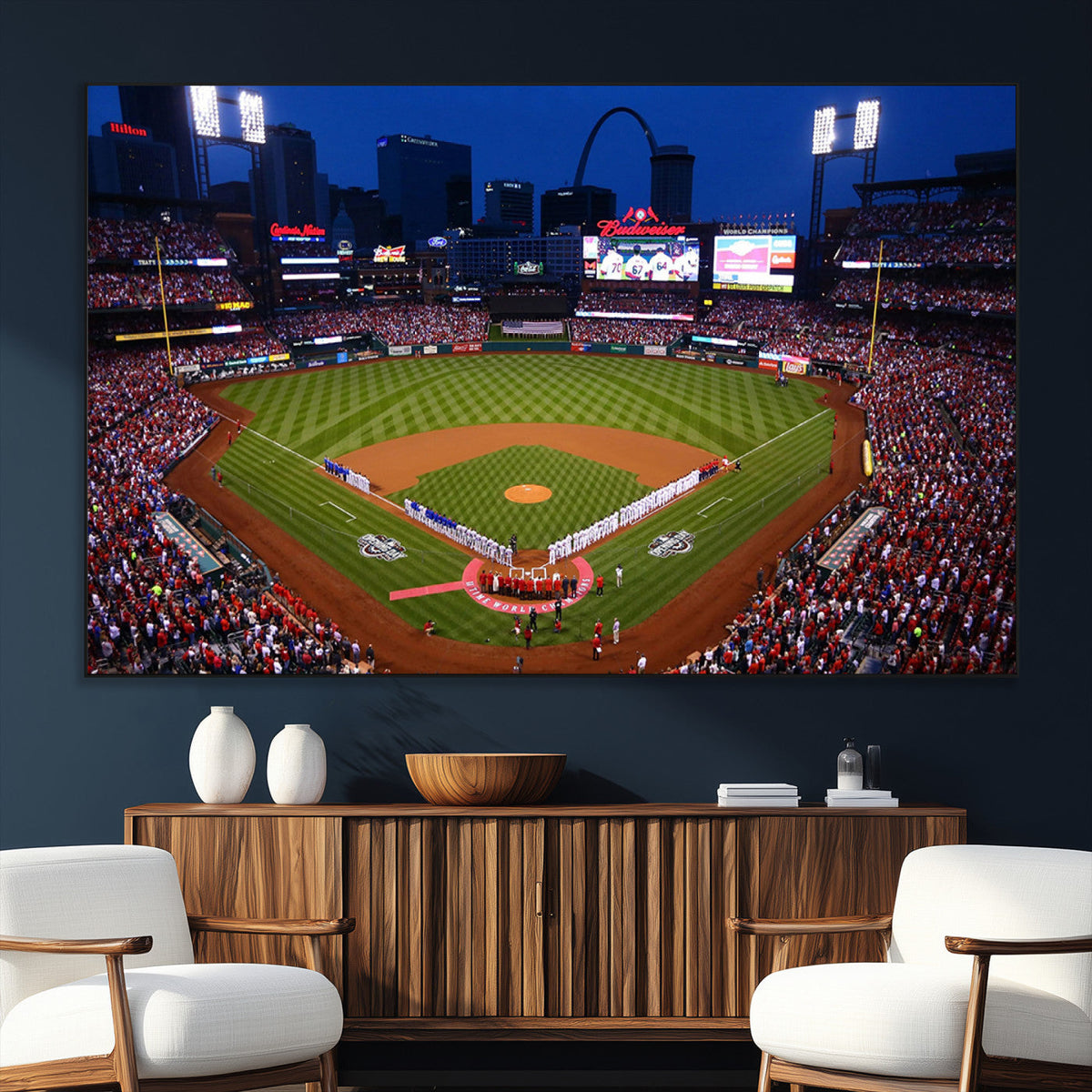 St. Louis Cardinals Baseball Team Print - Busch Stadium Wall
