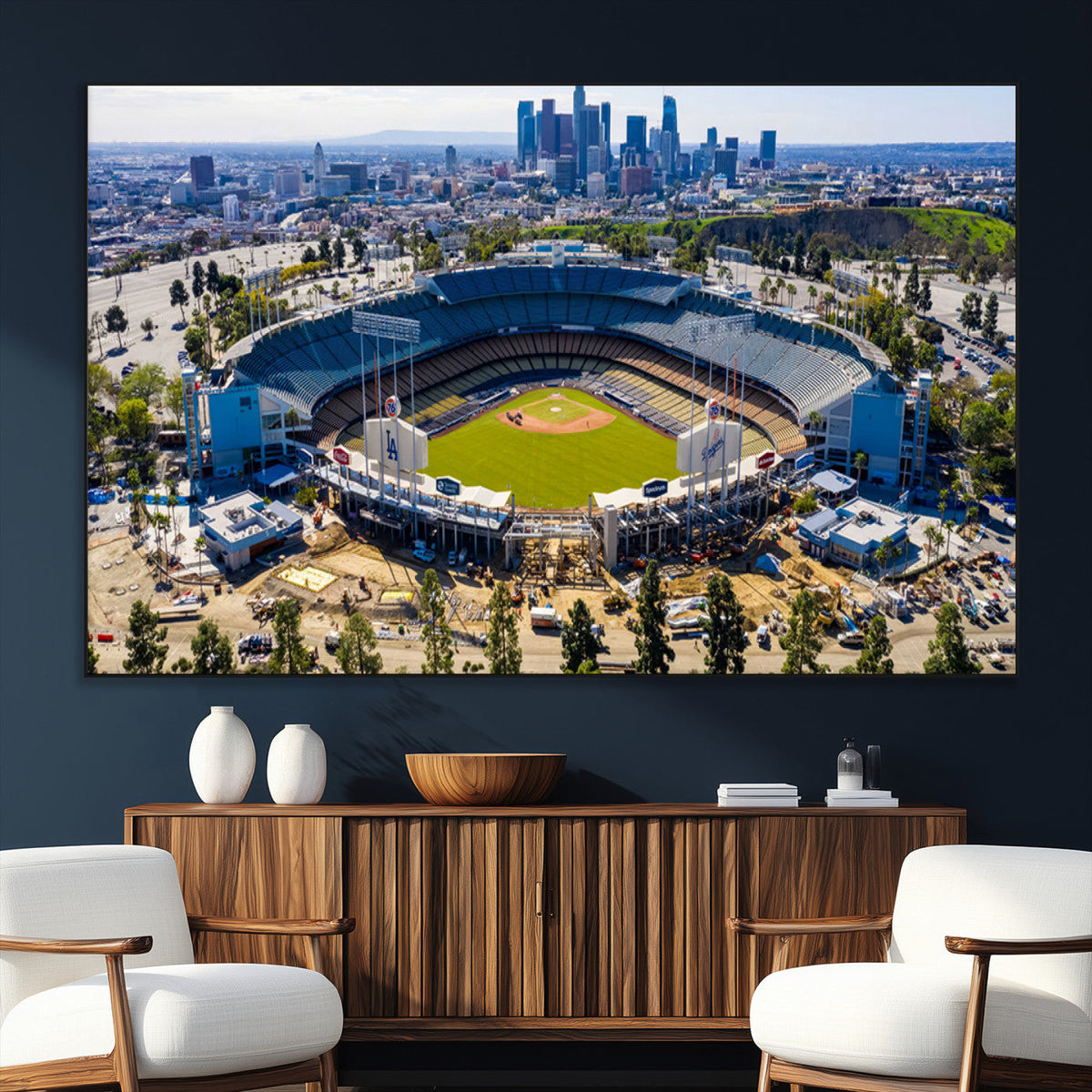 Los Angeles Dodgers Dodger Stadium Wall Art Canvas Print -