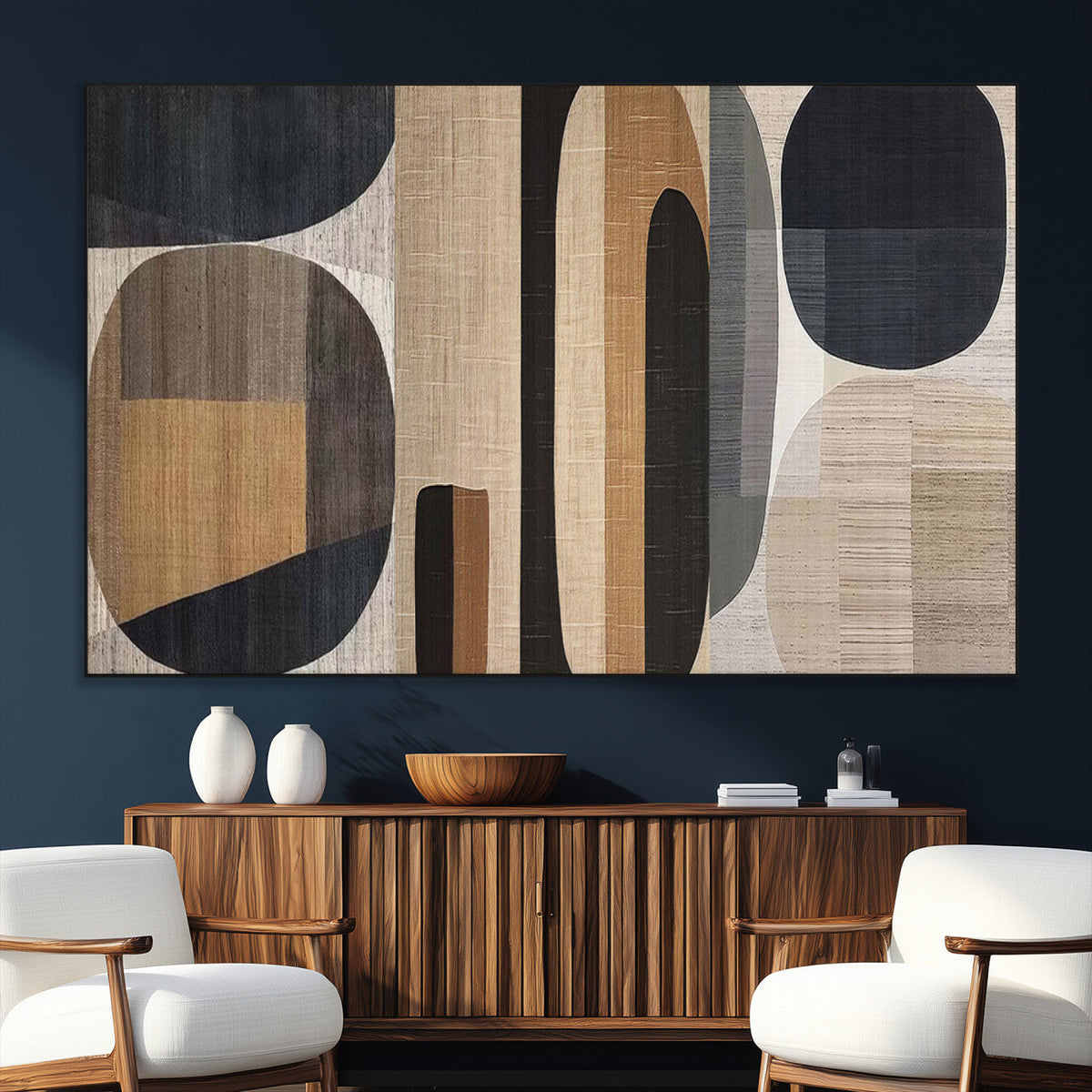 Wabi Sabi Canvas Print - Geometric Abstract Wall Art Canvas
