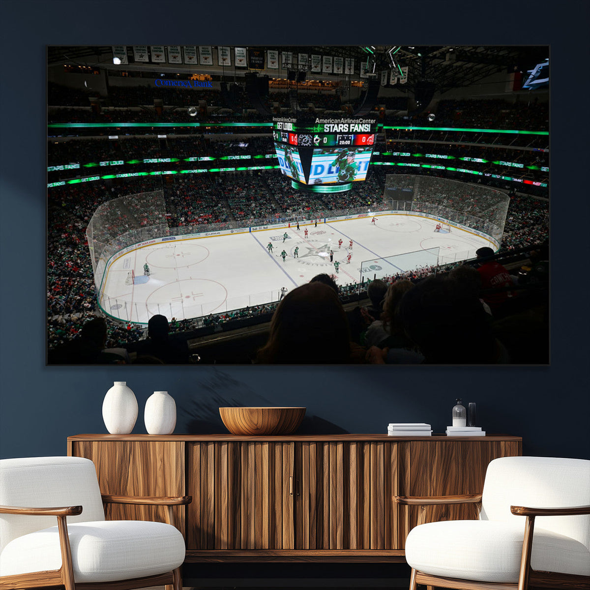 American Airlines Center Dallas Stars Wall Art Canvas Print