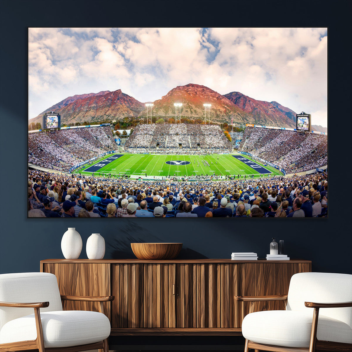 Brigham Young University Cougars Football Team Print - Provo
