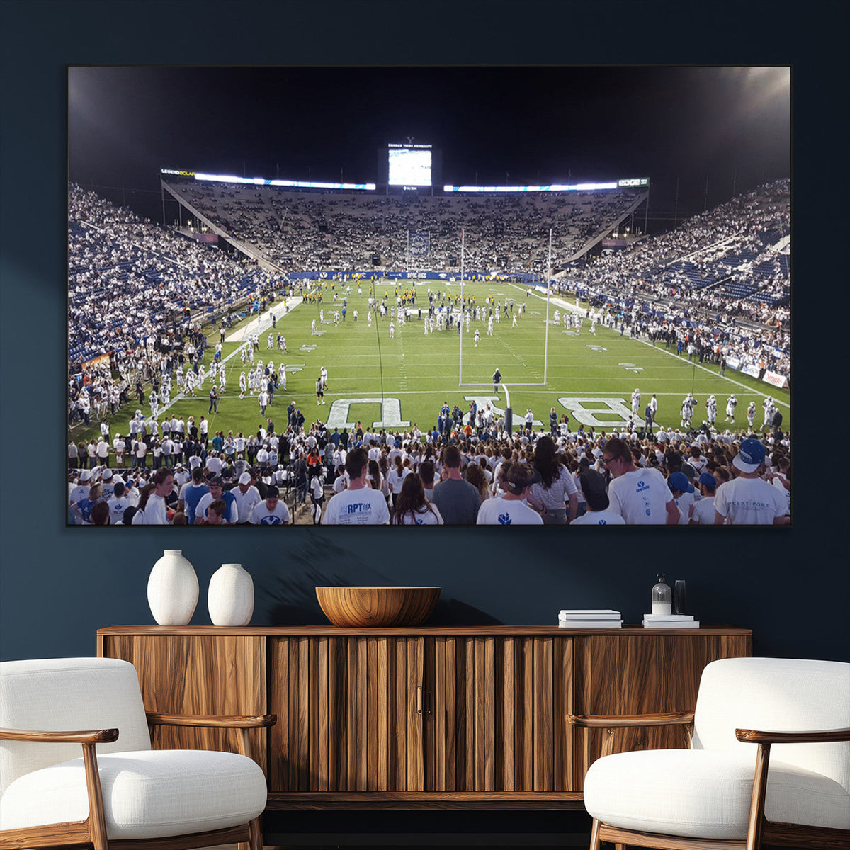 Brigham Young University Cougars Football Print Canvas -