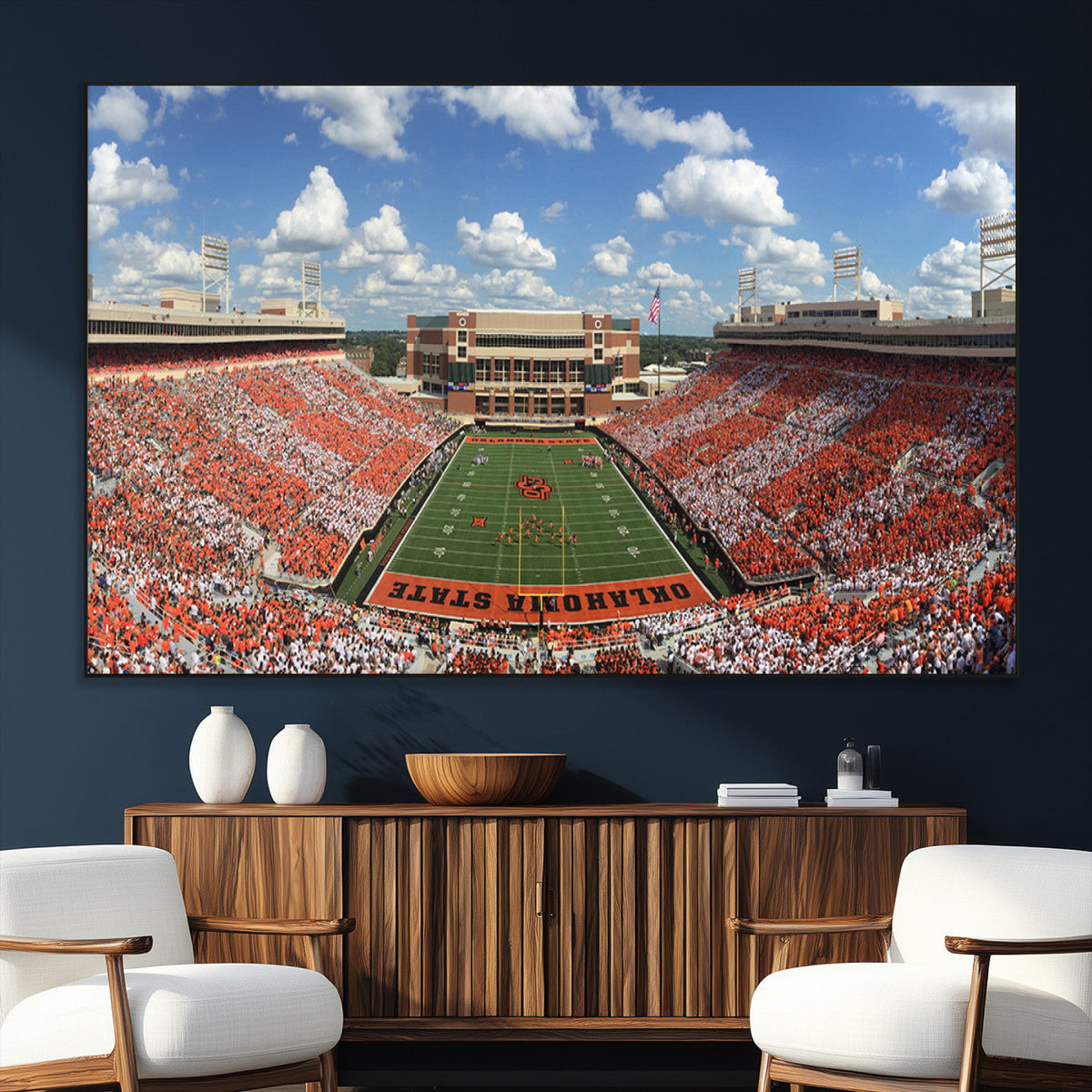 Oklahoma State Cowboys Football Team Print - Stillwater