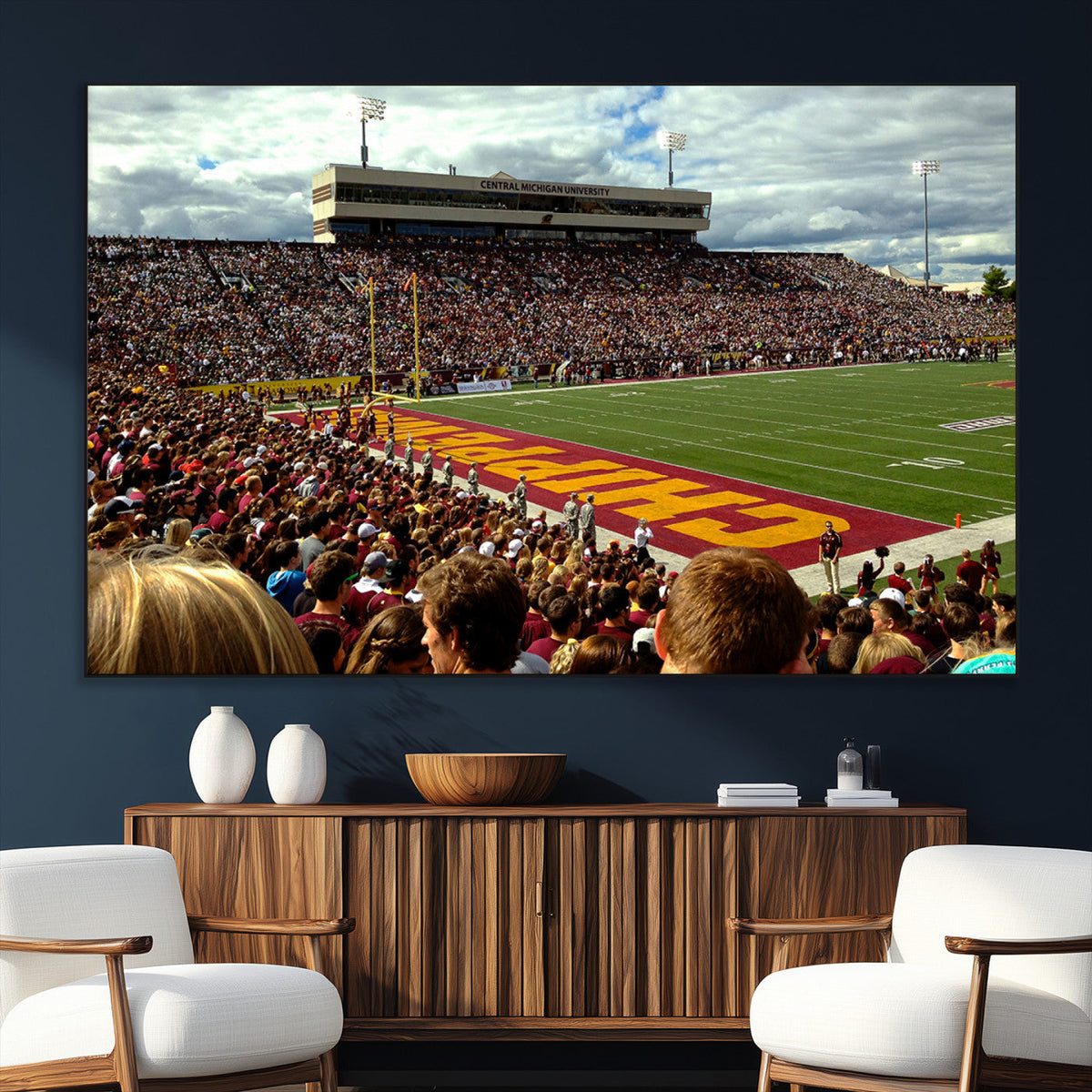 Central Michigan University Chippewas Football Team Print -