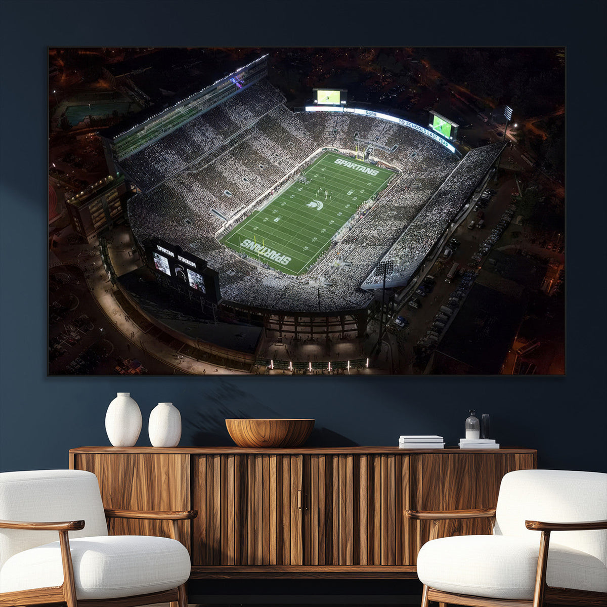 Michigan State Spartans Football Team Print - East Lansing