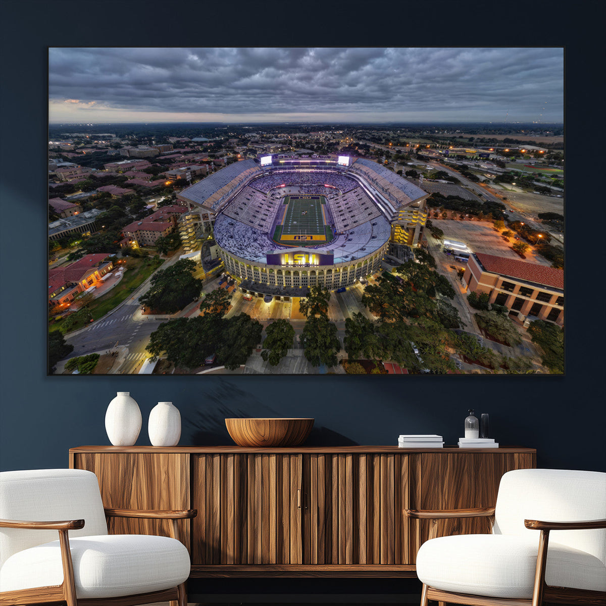 The Louisiana State University Tigers Football Team Print -