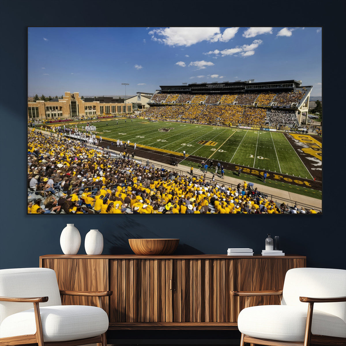 University of Wyoming Cowboys Football Team Print - Laramie