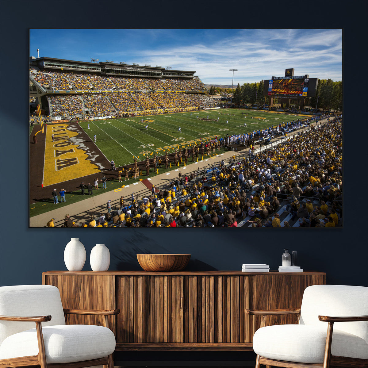 University of Wyoming Cowboys Football Team Print - Laramie