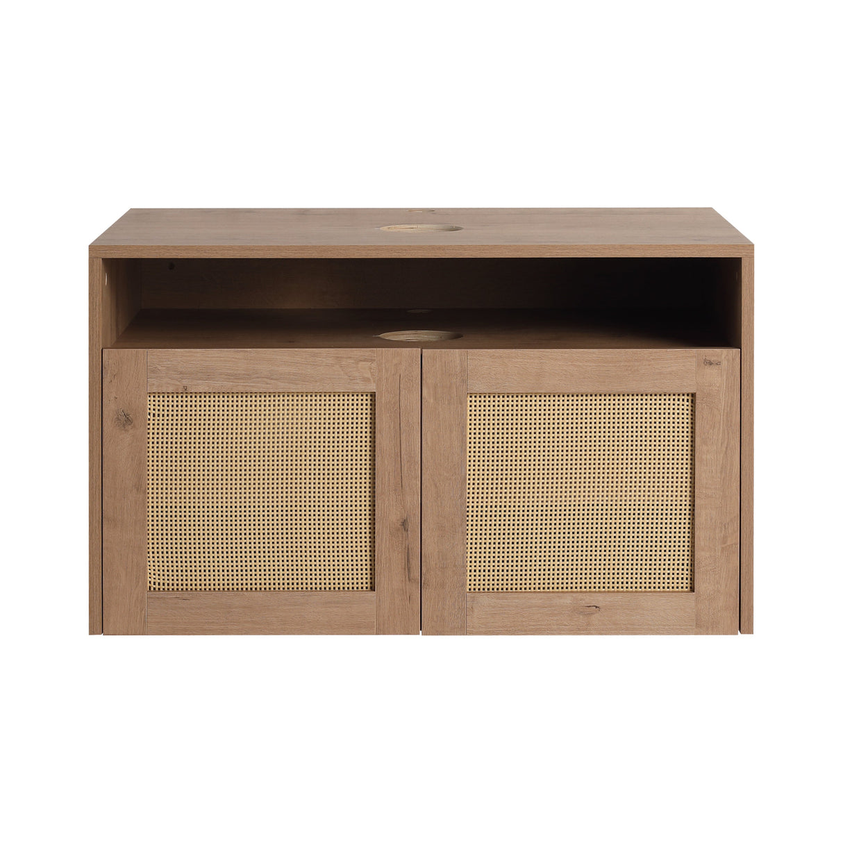 30" Bathroom Cabinet, 2-Soft Close Door, Float Mounting Design