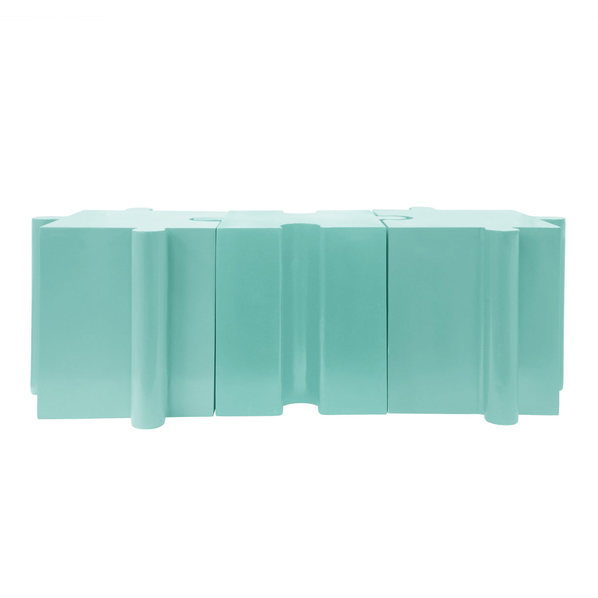 3-Piece Artistic Puzzle Table Set, Modular MGO Side Tables with Interlocking Design