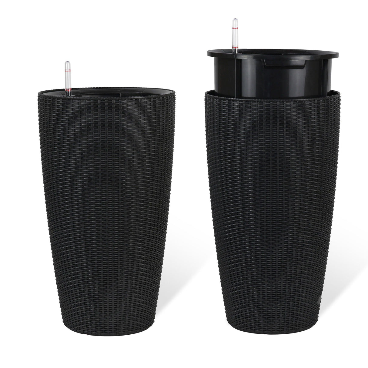 Tall Planters Set With Water Level Monitor And Auto Watering