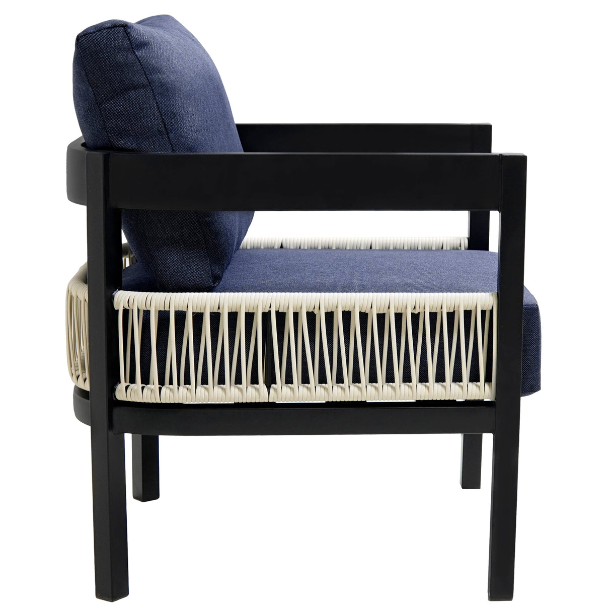 U_Style Multi-person Outdoor Iron Sofa Set with Table