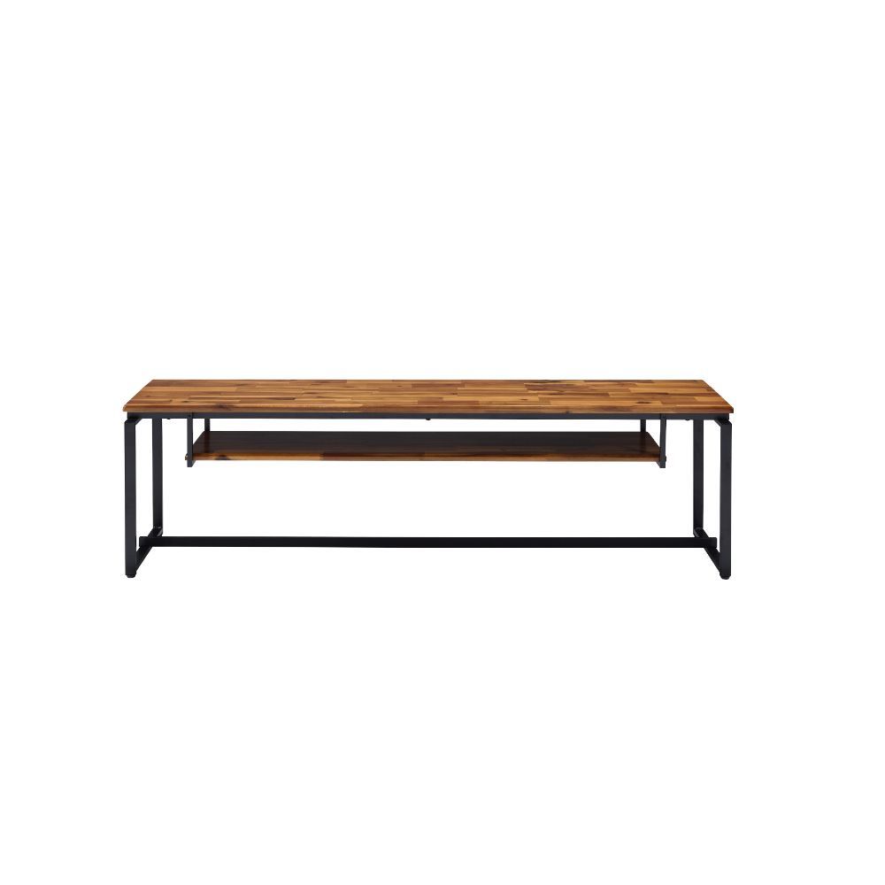 Jurgen - TV Stand - Oak & Black Metal
