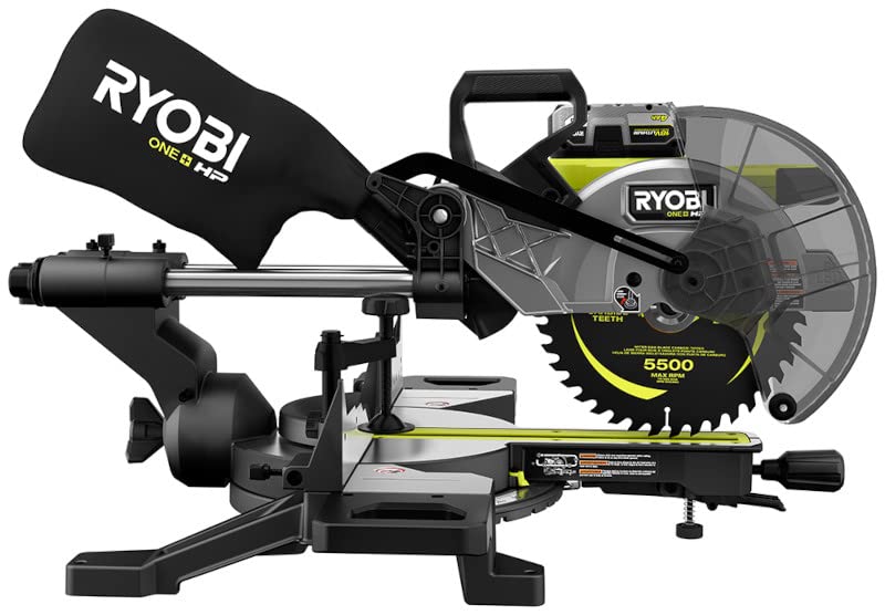 Open Box - RYOBI 18V ONE+ HP Brushless Cordless 10-inch Mitre Saw Kit with 4.0 HP Battery and Charger