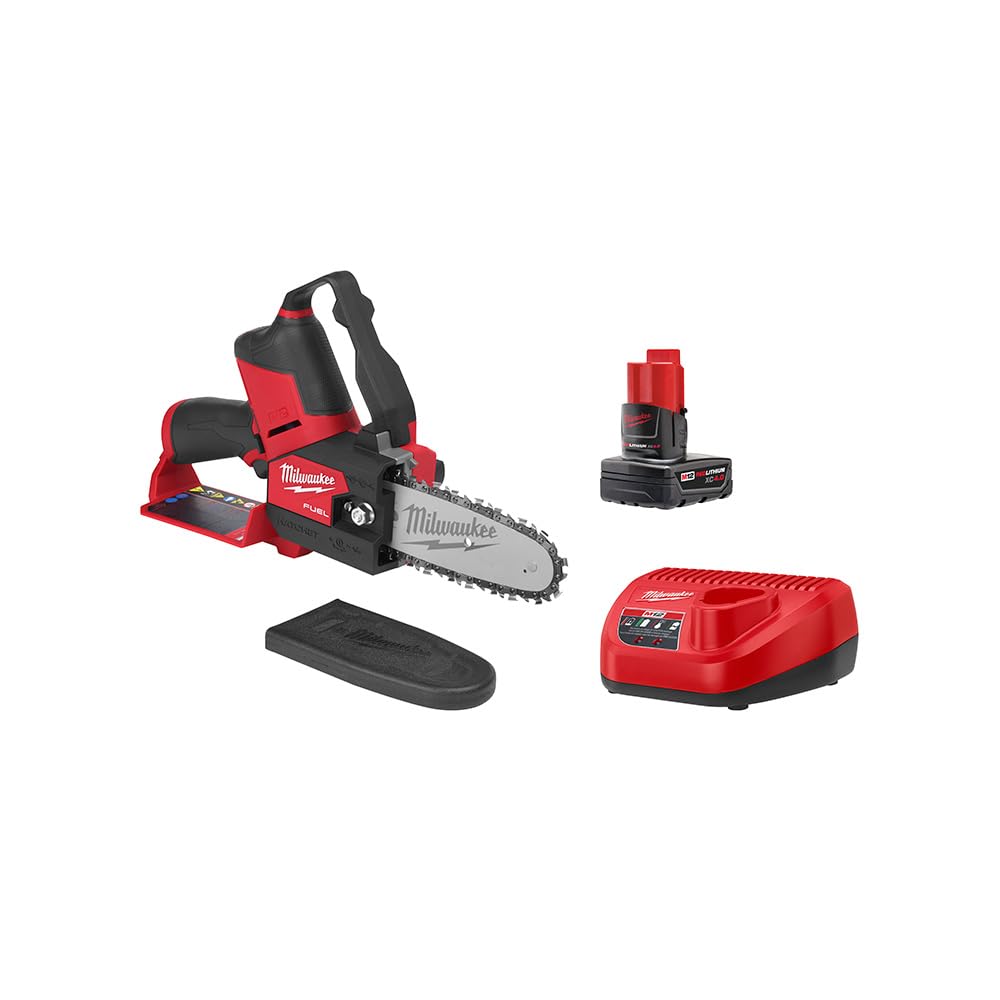 Open Box - Milwaukee M12 FUEL 12-Volt Lithium-Ion Brushless Cordless 6 in. HATCHET Pruning Saw Kit with 4.0 Ah Battery and Charger