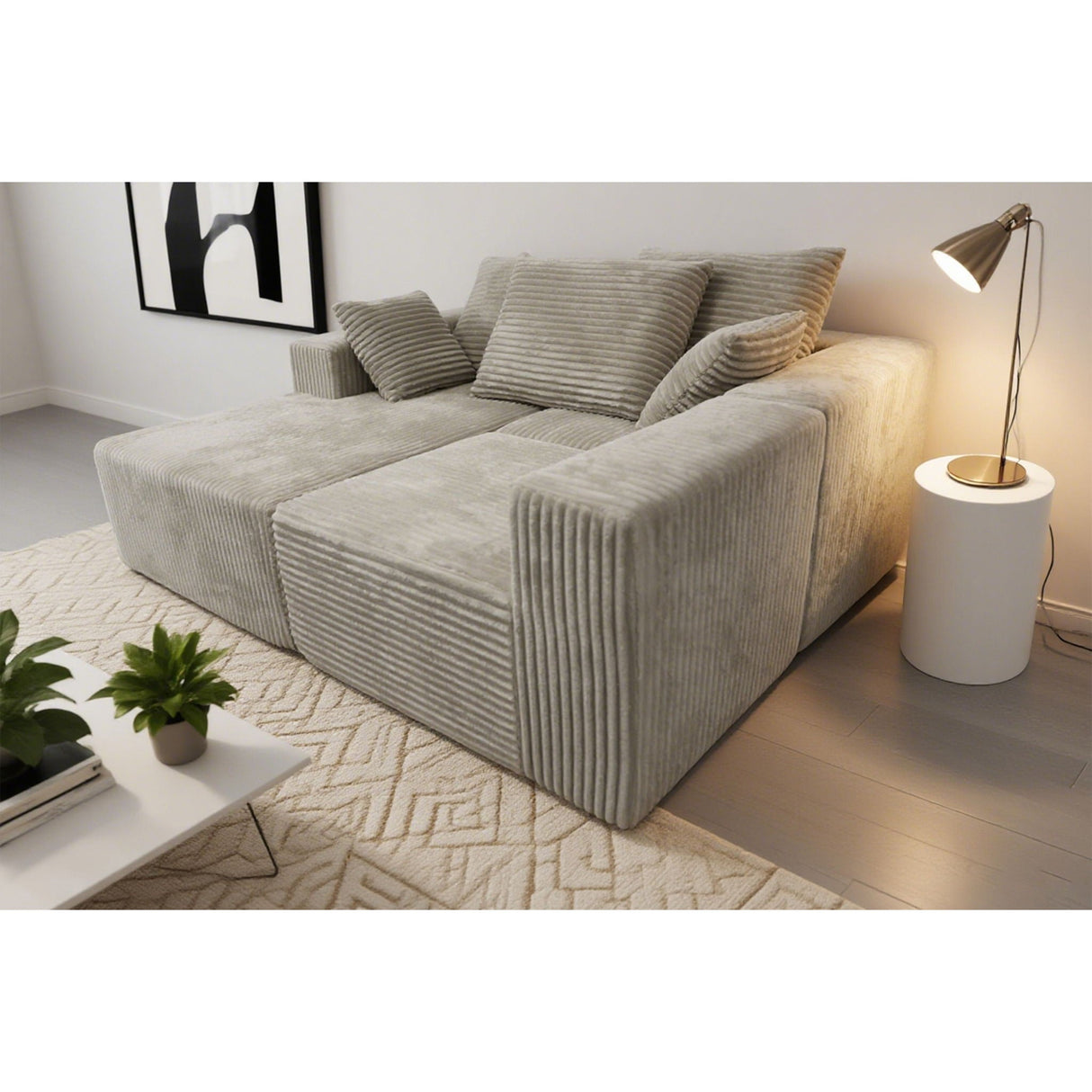 Corner Combination Sofa Sectional Couch With Soft Fabric