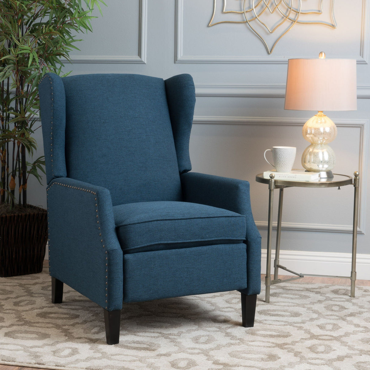 Westeros Wing Back Fabric Upholstered Recliner