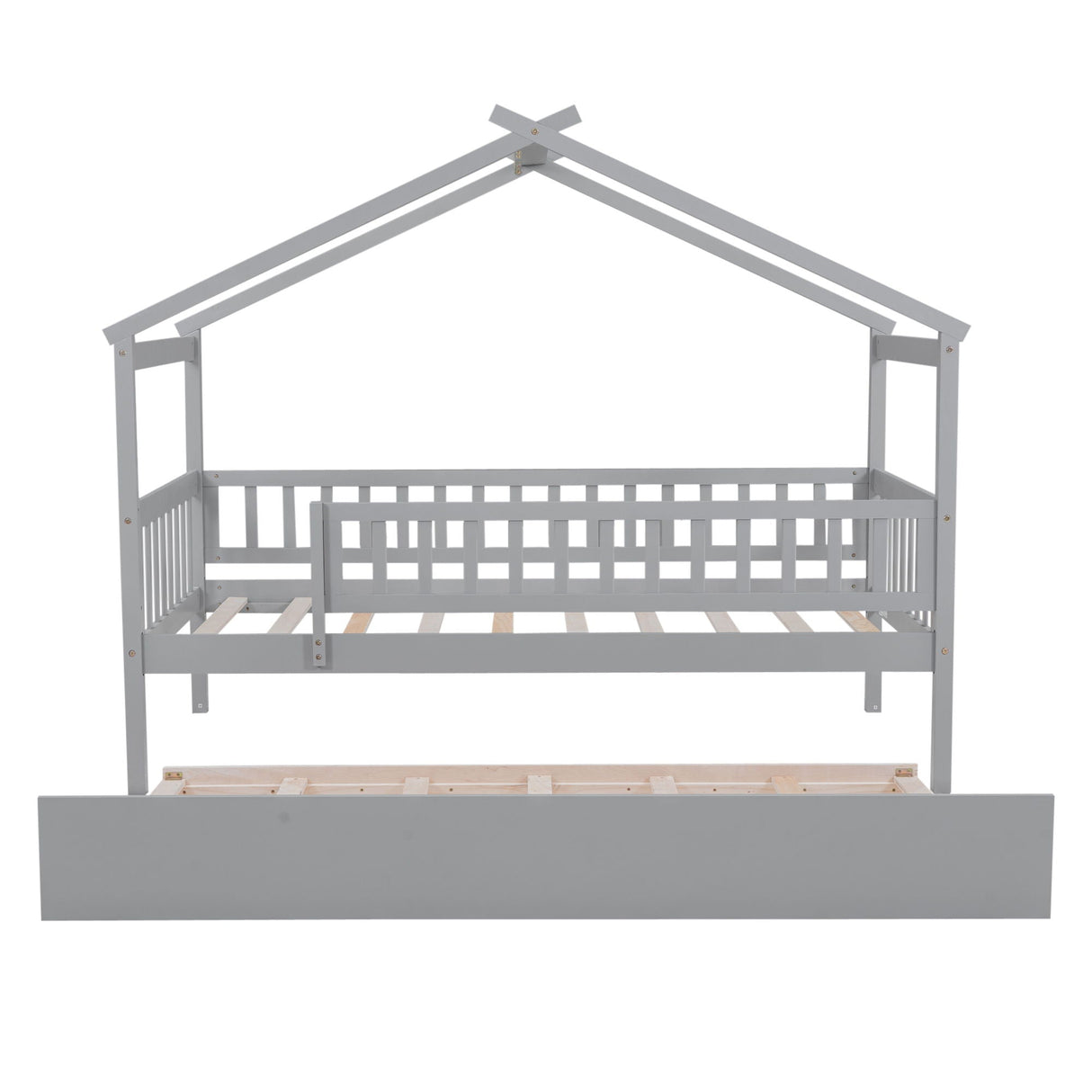 Creativity House Bed With Twin Size Trundle