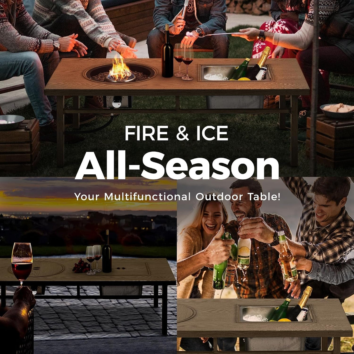 Aluminum Propane Fire Pit Table