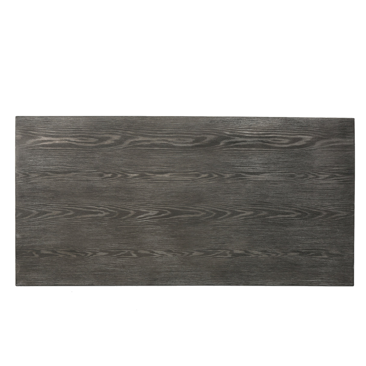 Rolando outdoor aluminum dining table with steel frame, grey / black