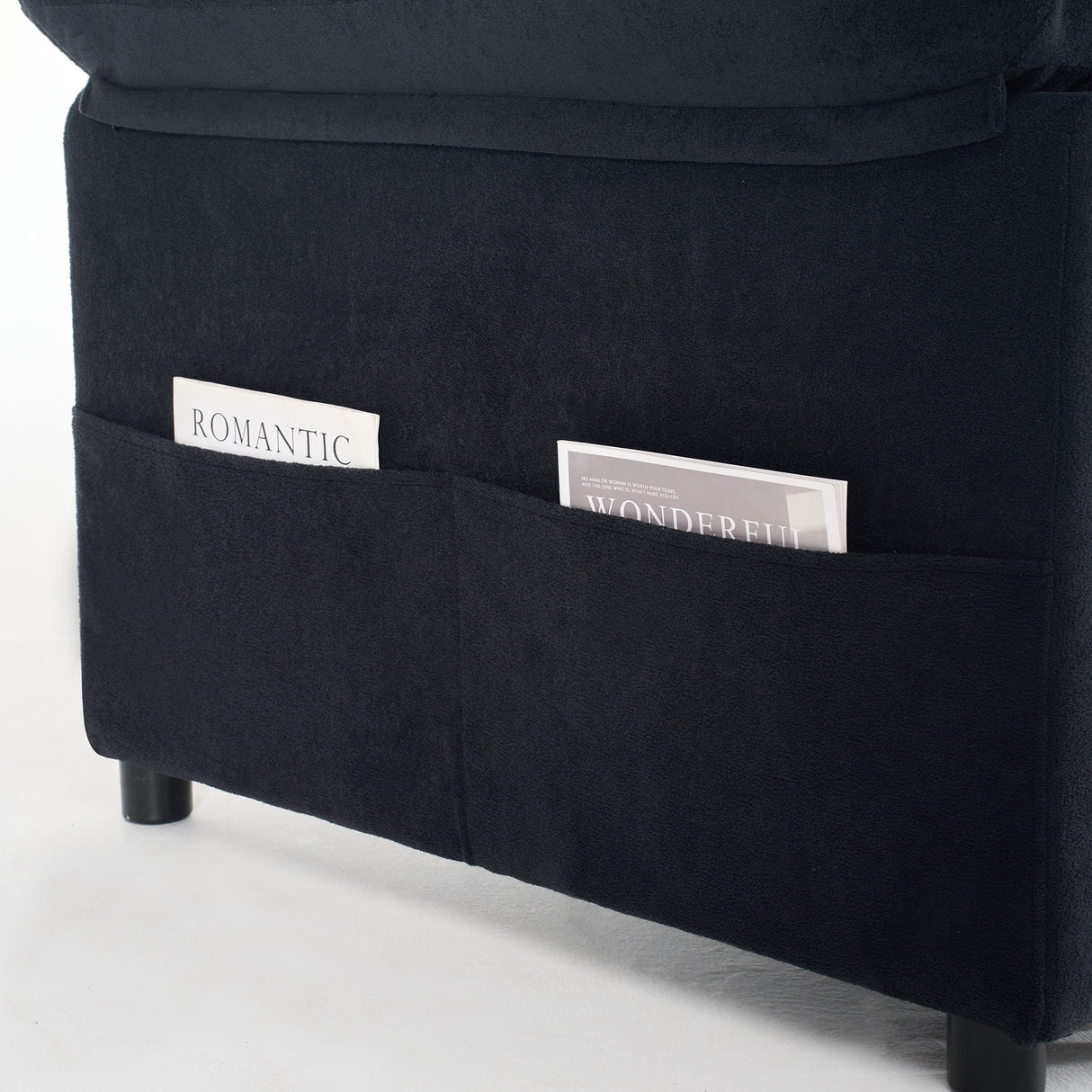 Convertible Pull Out Sofa Bed Queen Size, 3 In 1 With Side Storage