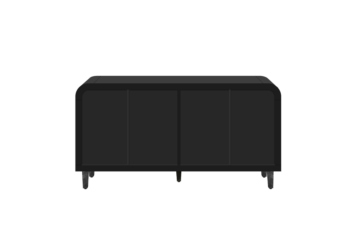 Amulette 4-Door Sideboard with Curved Edge and Adjustable Shelves