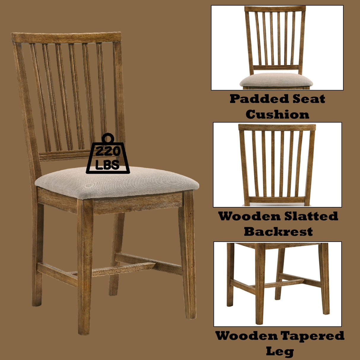 Wallace II Side Chair (Set of 2) - Oak / Tan