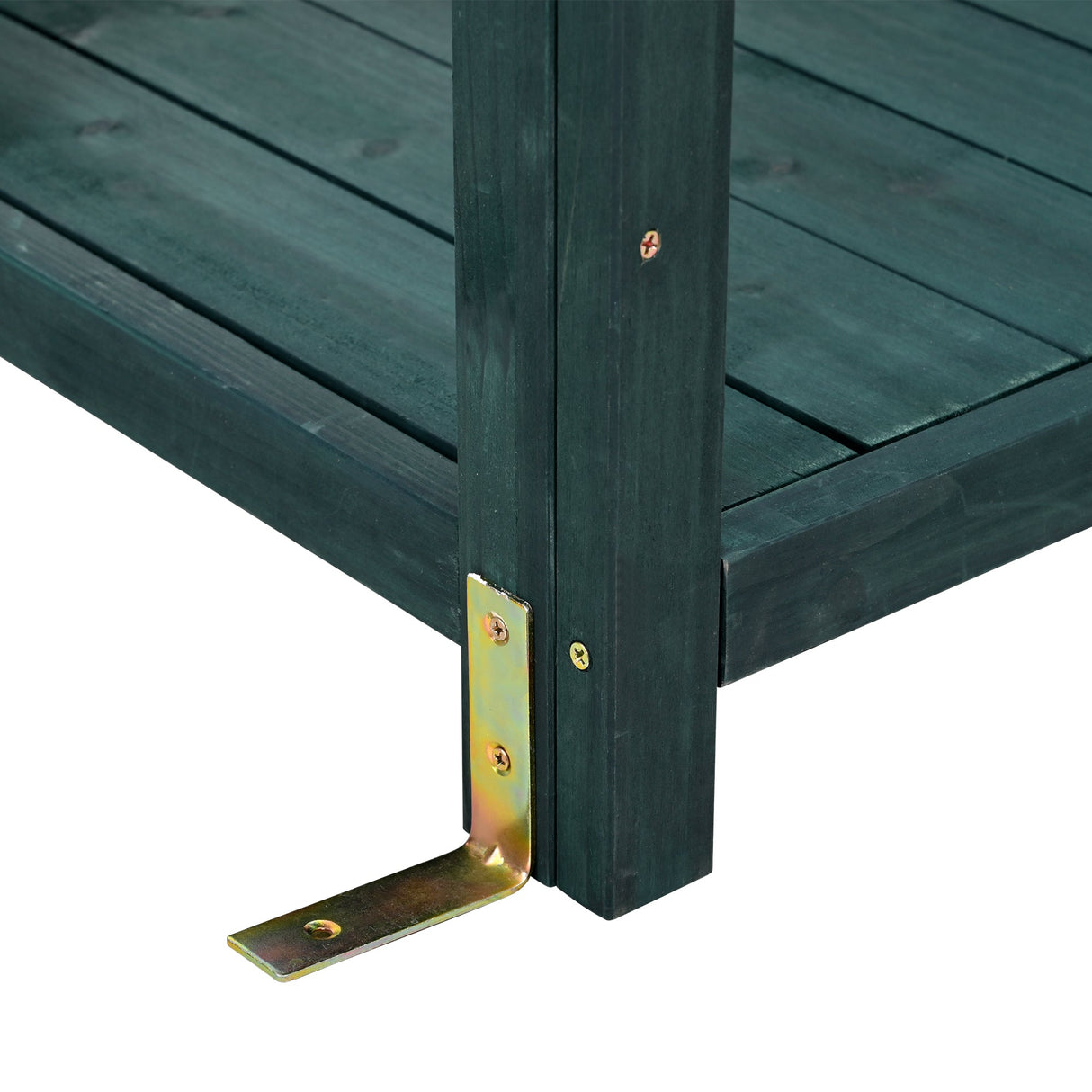 TOPMAX 65' Large Wooden Farmhouse Rustic Outdoor Potting Bench Table