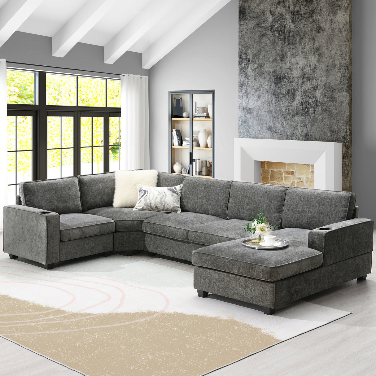 117.5" U-Shaped Sectional Sofa